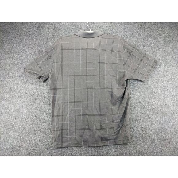 Mens Van Heusen Short Sleeve Polo Shirt Size L Gray Collared - Picture 3 of 11